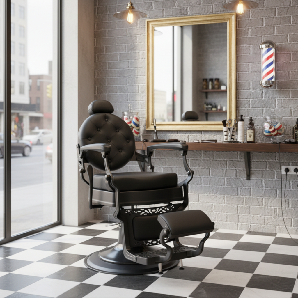 Barber Chair Senior - Matte Black