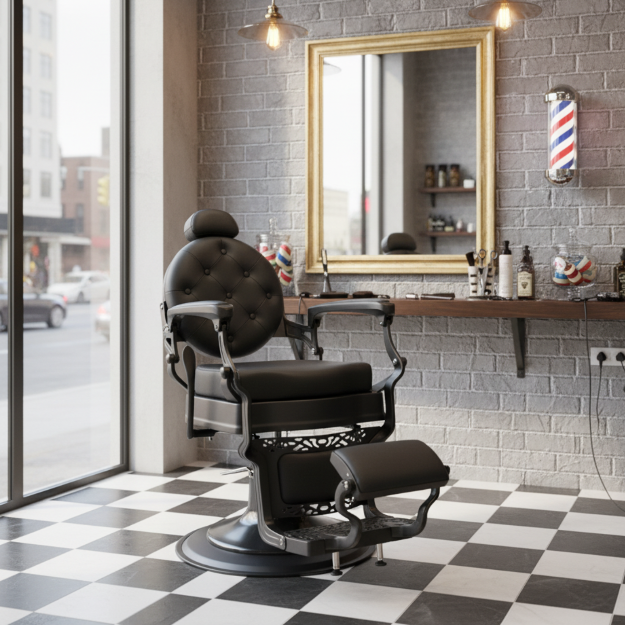 Barber Chair Senior - Matte Black