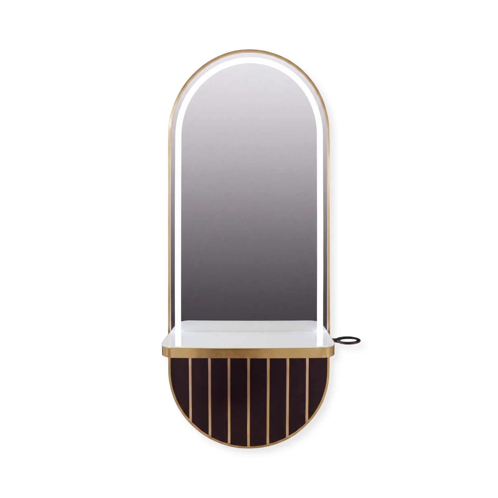 Salon Mirror Florence 200 x 80 cm GOLD/BLACK