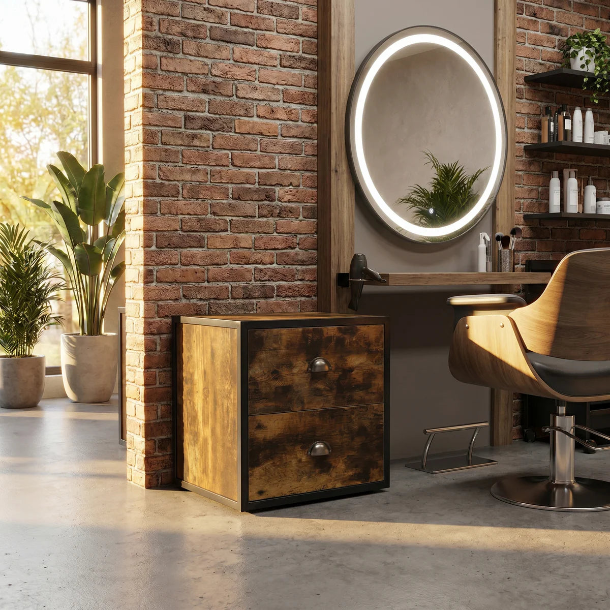 Side Table Atelier Black/Wood