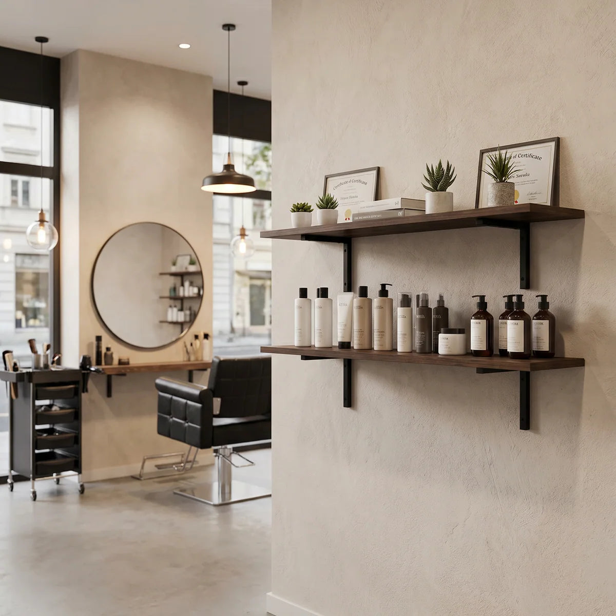 Atelier Shelf Duo Set Black/Wood