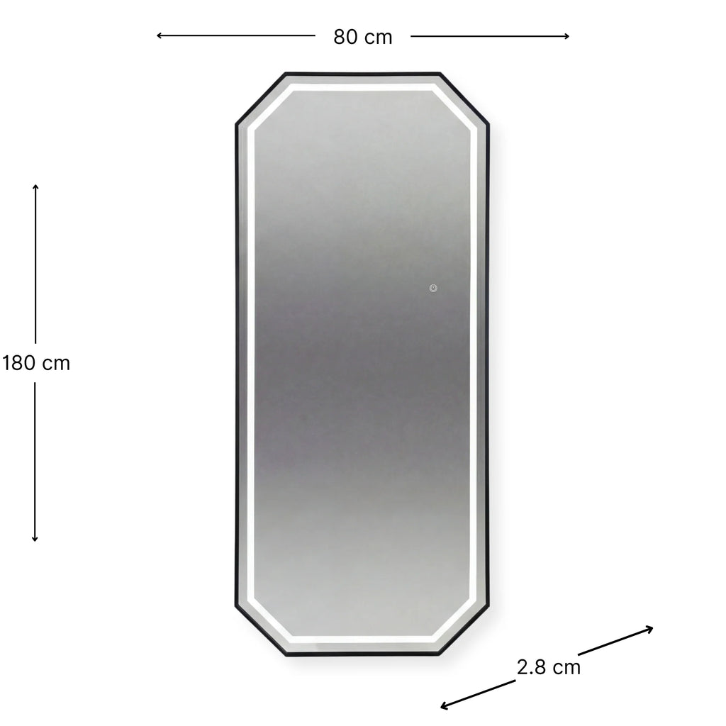 Salon Mirror Sofia - 180x80cm - Black