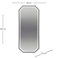 Salon Mirror Sofia - 180x80cm - Black