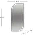 Salon Mirror Stockholm - 180x80cm - Silver