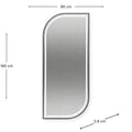 Salon Mirror Stockholm - 180x80cm - Black