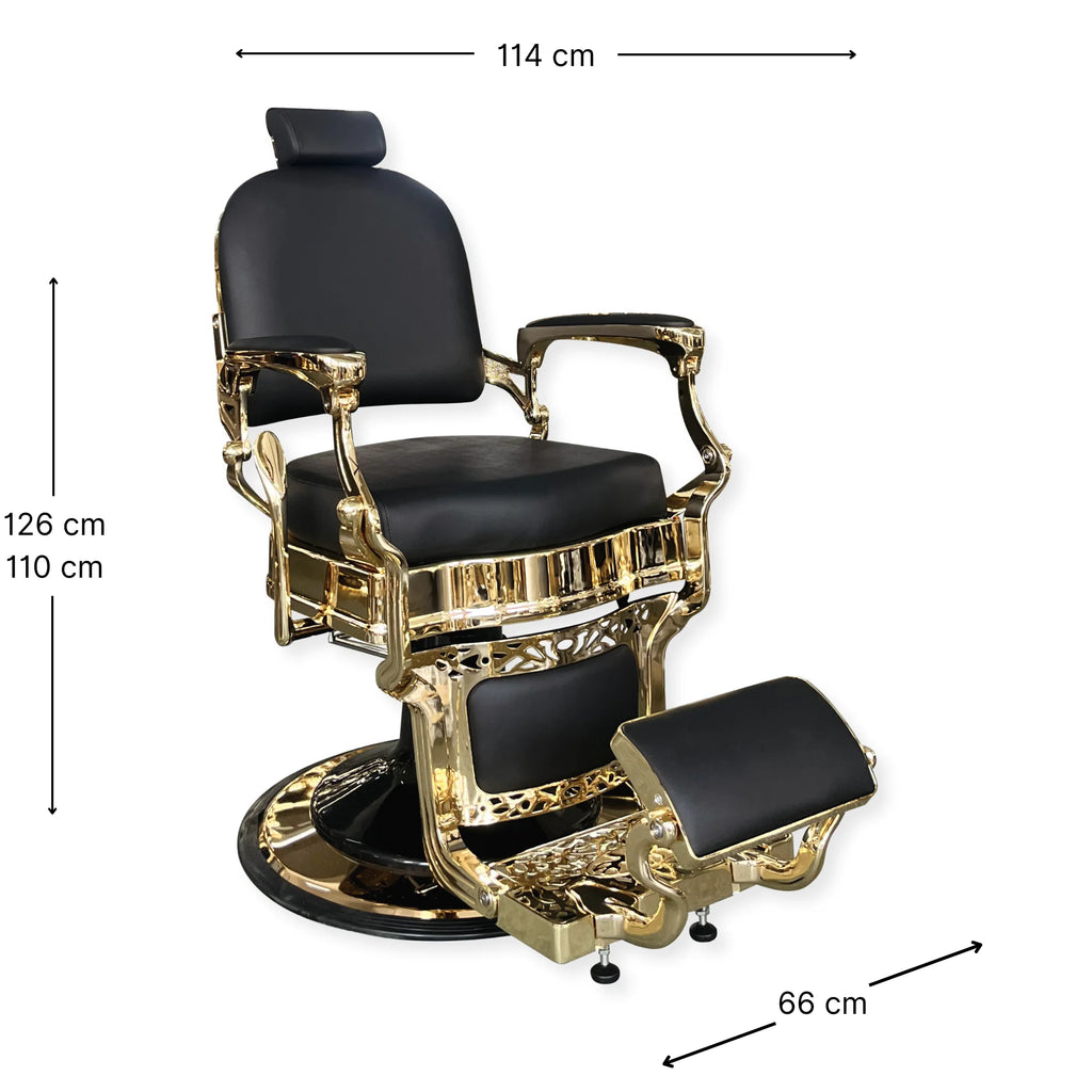 Master Barber Chair Gold Black