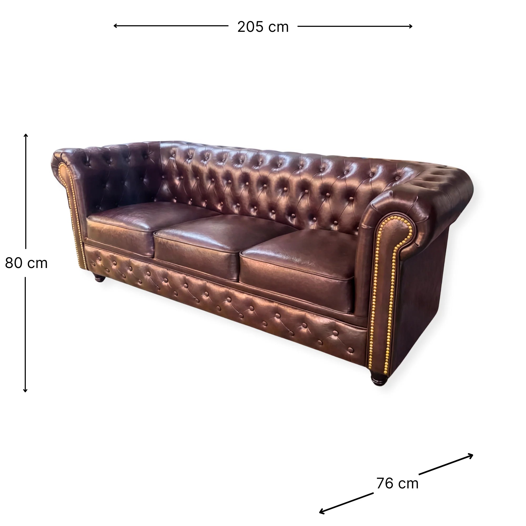 Sofa Chesterfield Brown