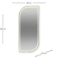 Salon Mirror Stockholm - 180x80cm - Gold