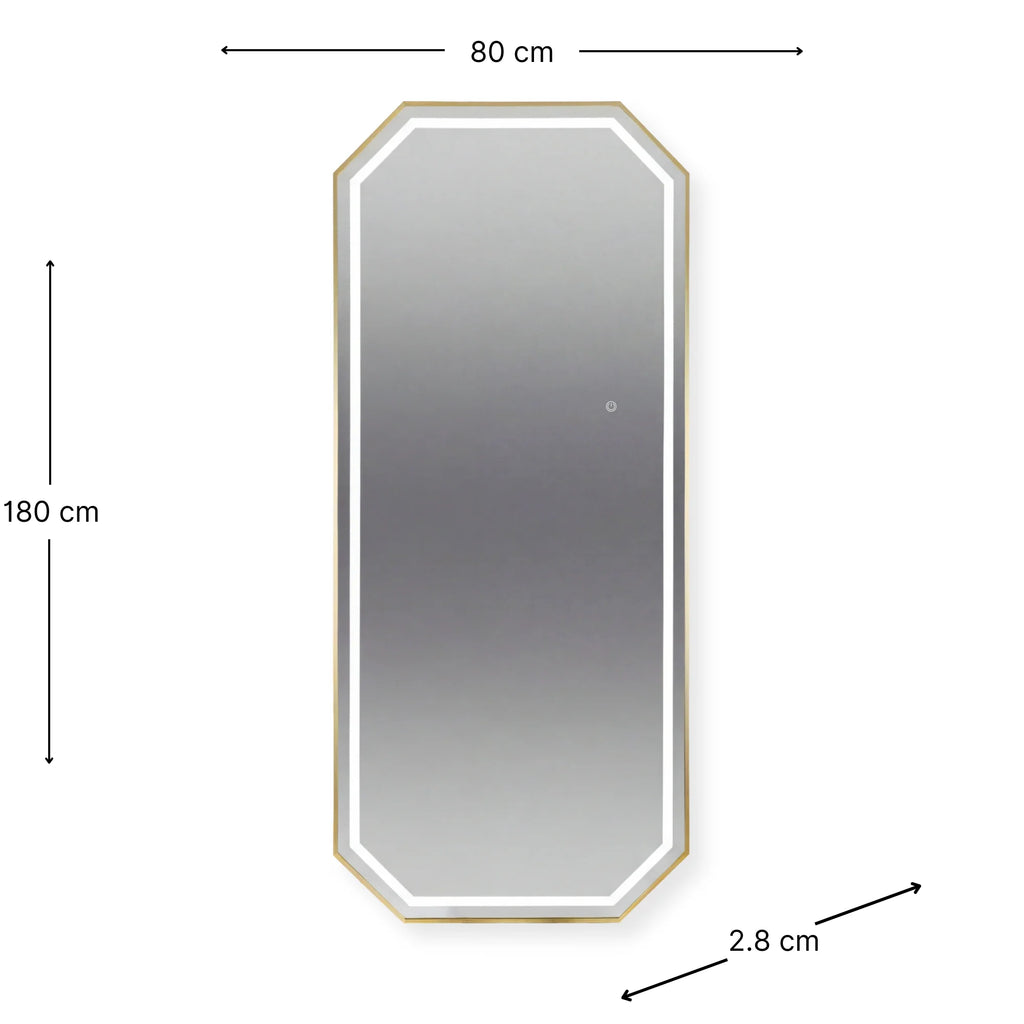 Salon Mirror Sofia - 180x80cm - Gold
