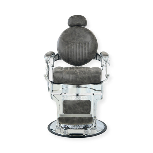 DeltaPro - Barber Chair - DBC006 - Monarch - Silver/Brown