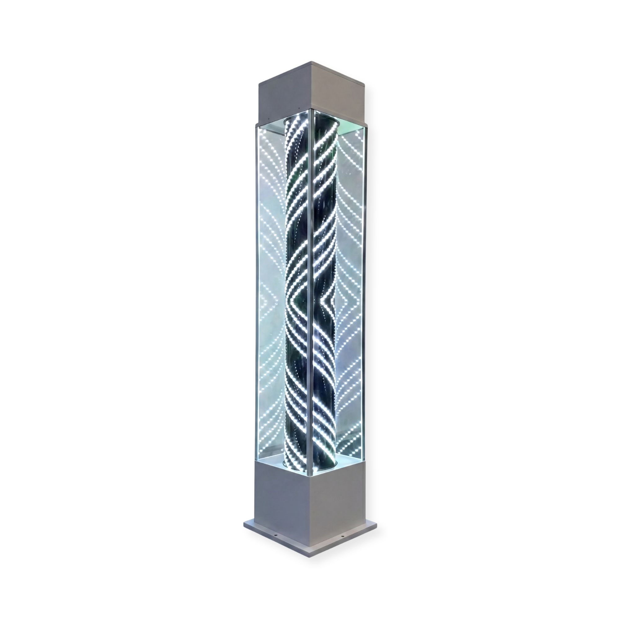 Standing Lightbox Barberpole White