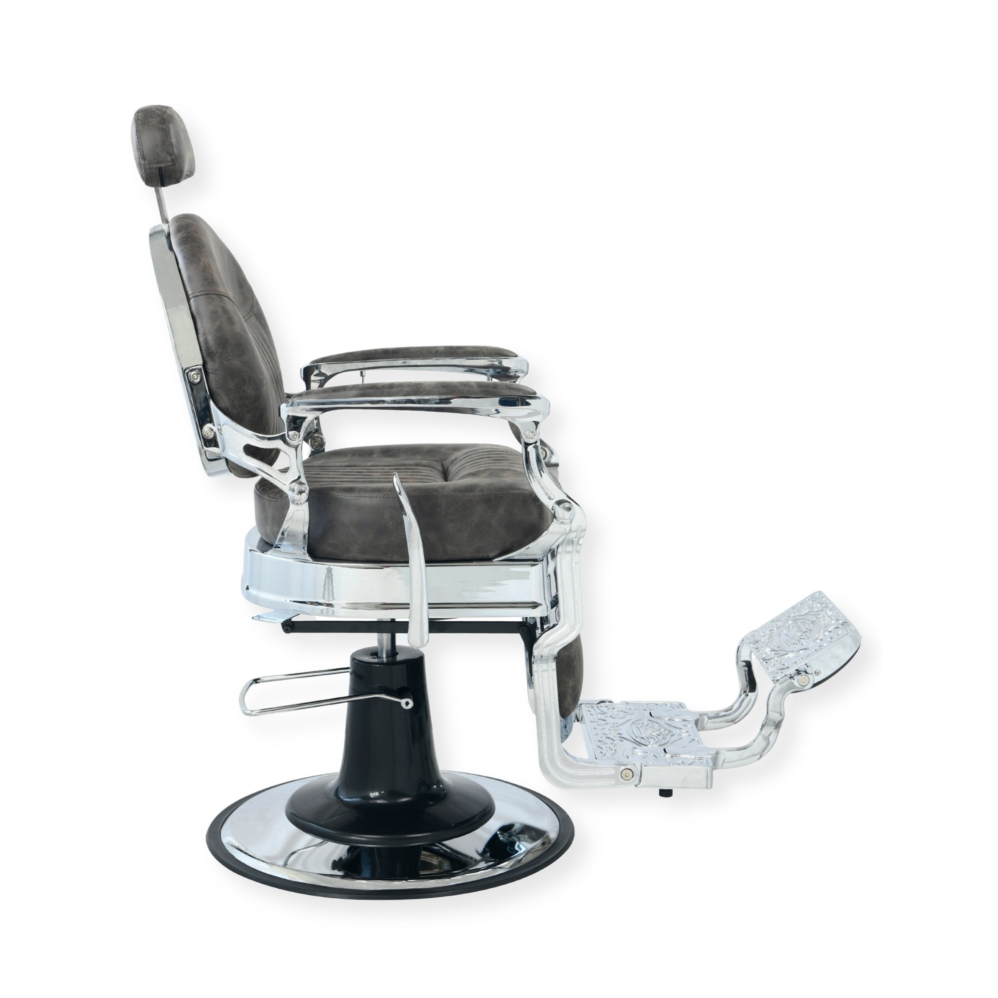 DeltaPro - Barber Chair - DBC006 - Monarch - Silver/Brown
