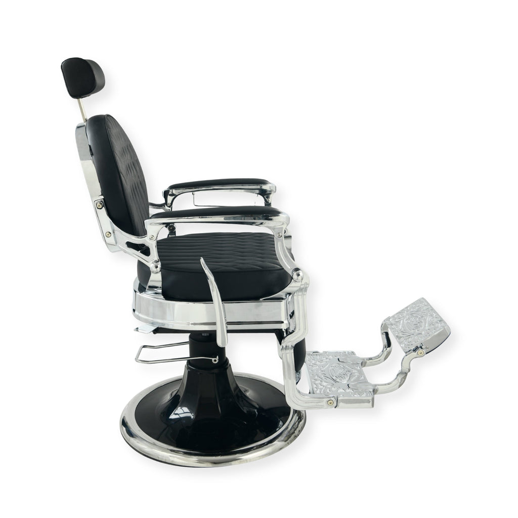 DeltaPro - Barber Chair - DBC009 - Cavalier - Silver/Black