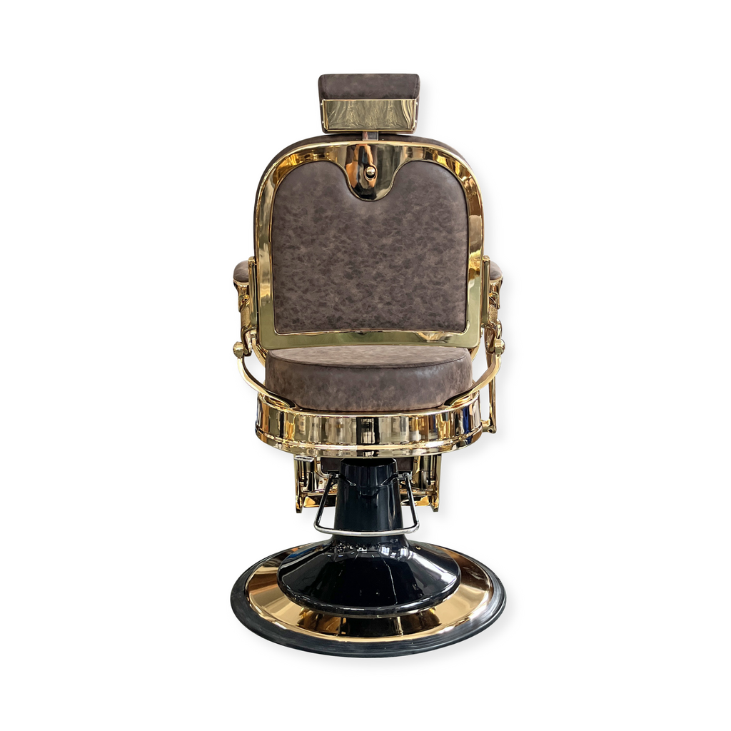 Master Barber Chair Gold Brown