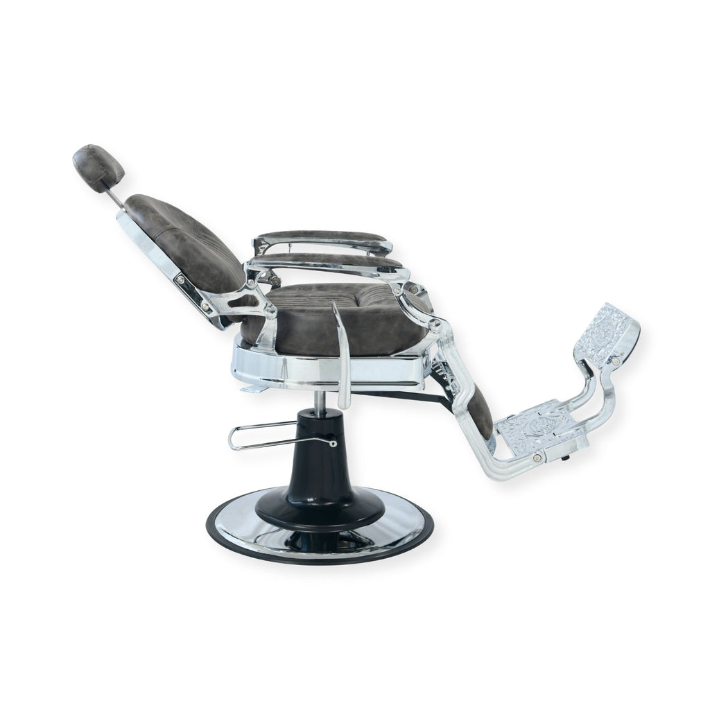 DeltaPro - Barber Chair - DBC006 - Monarch - Silver/Brown