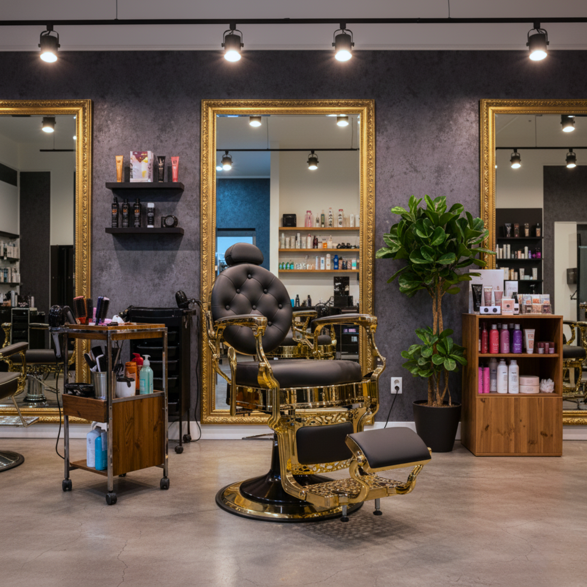 Barber Chair Senior - Gold/Black