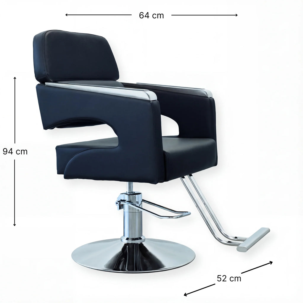 Salon Chair Majesty Black / Silver