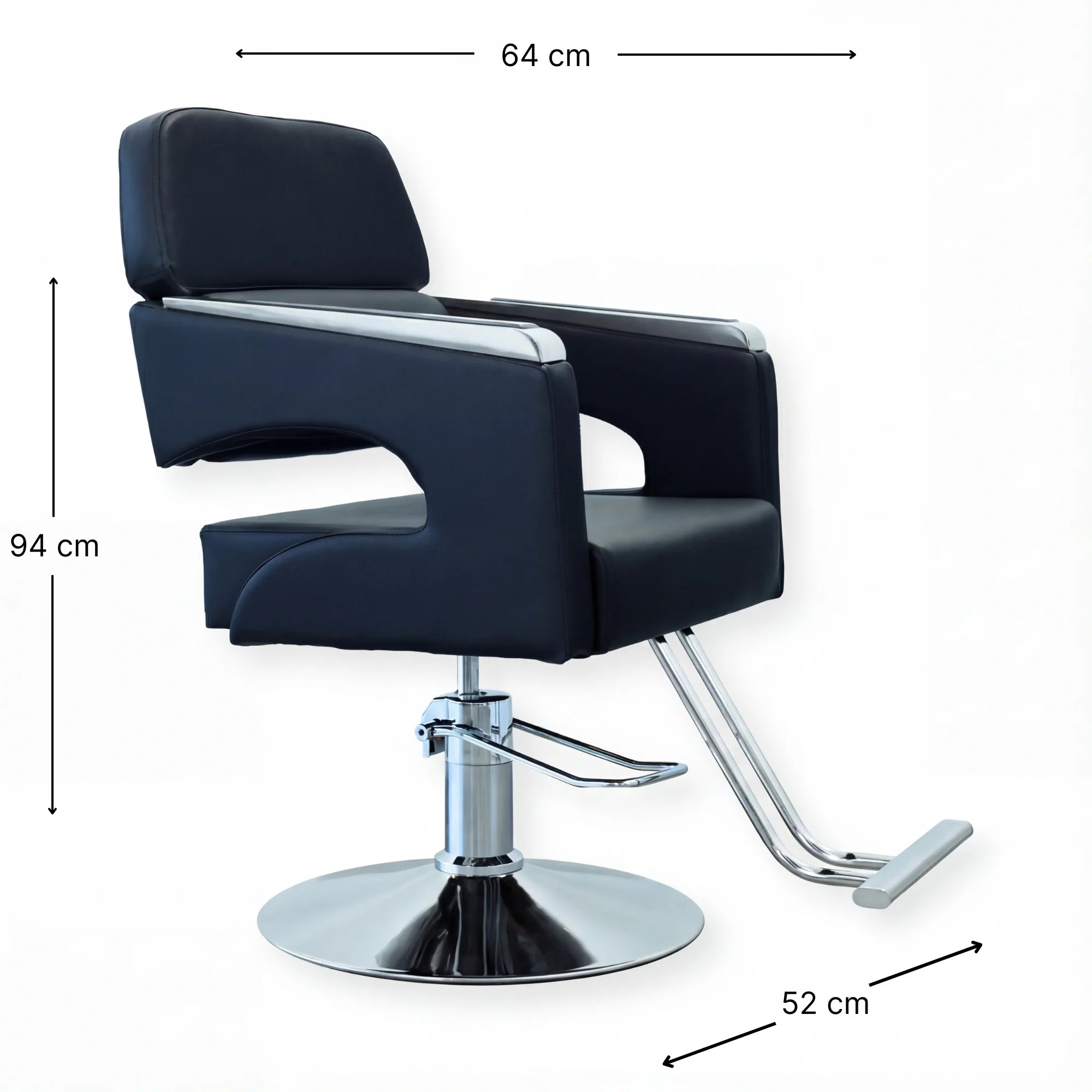 Salon Chair Majesty Black / Silver