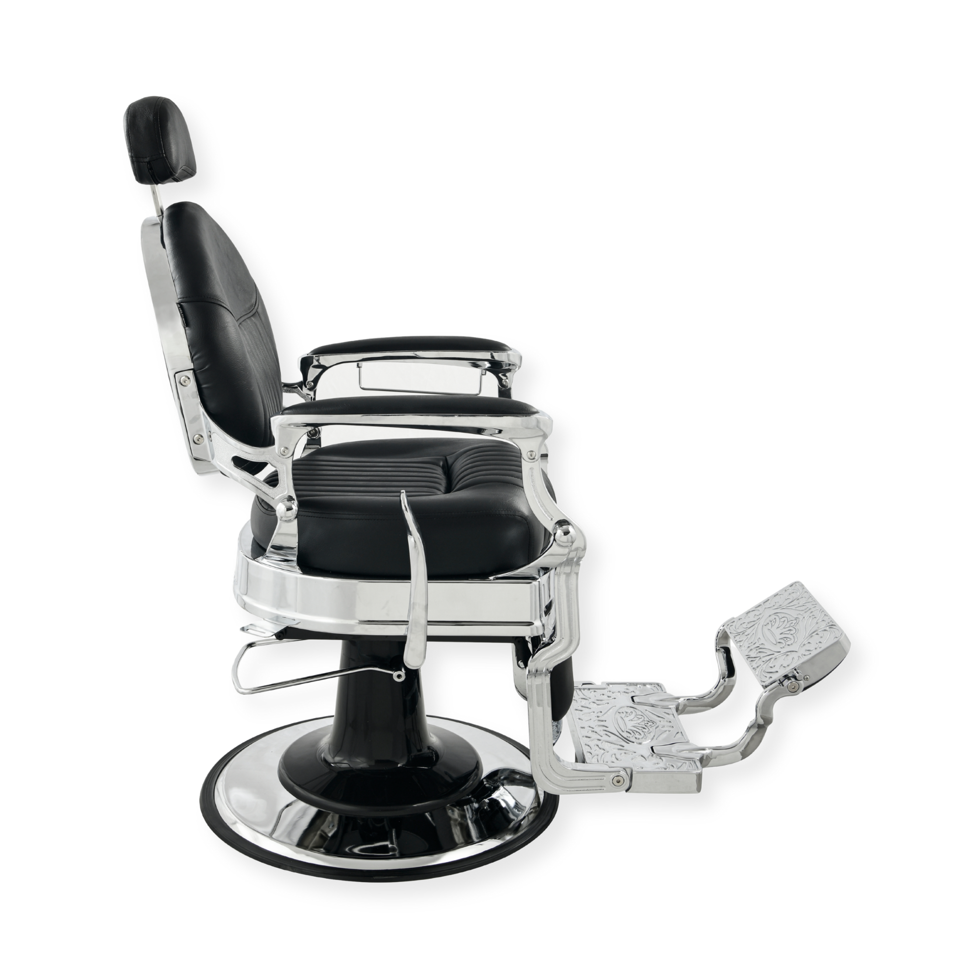 DeltaPro - Barber Chair - DBC006 - Monarch - Silver/Black