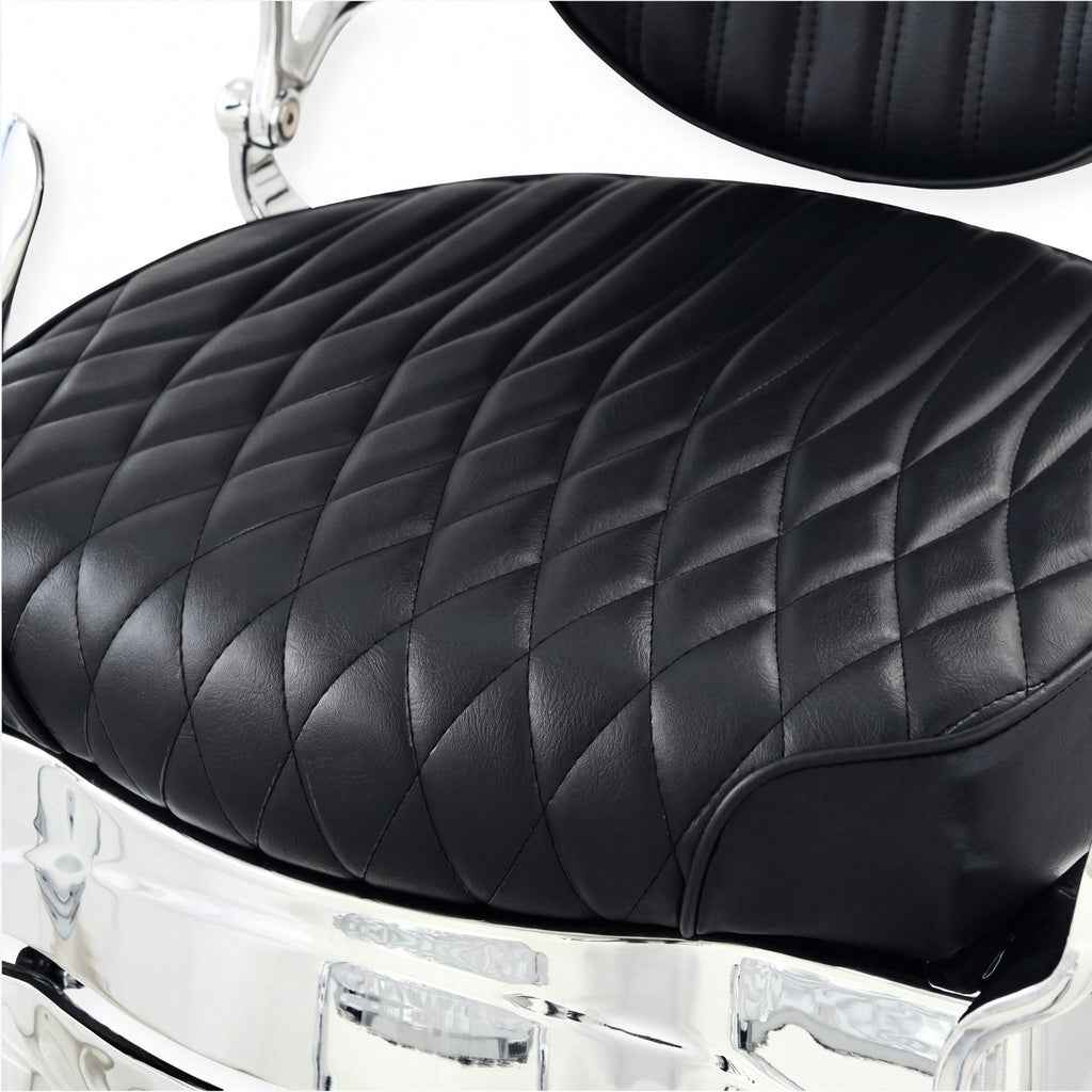 DeltaPro - Barber Chair - DBC009 - Cavalier - Silver/Black