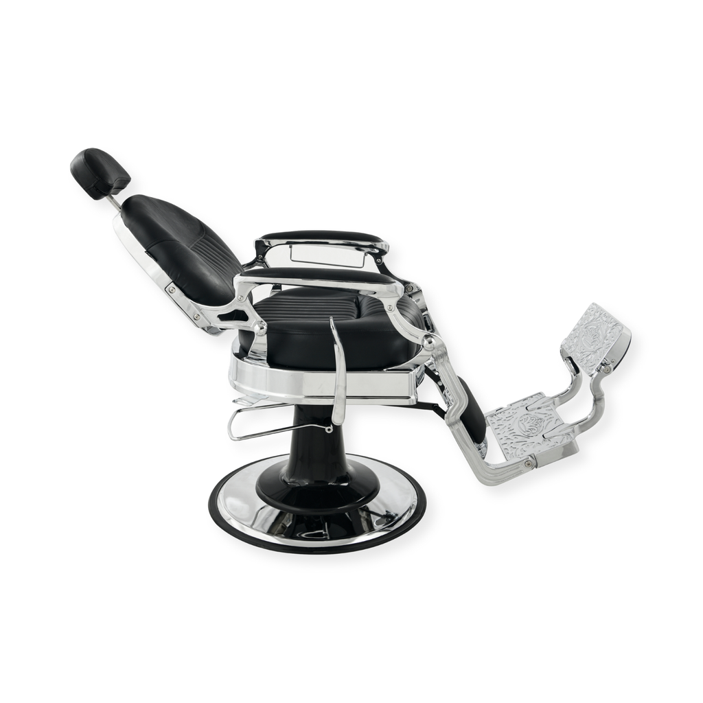 DeltaPro - Barber Chair - DBC006 - Monarch - Silver/Black