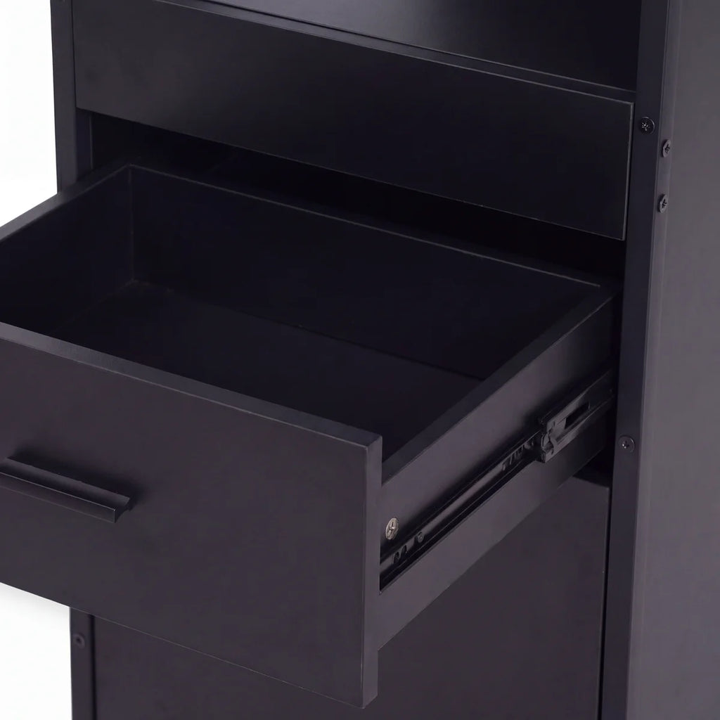 Narrow Display Cabinet - London - Black