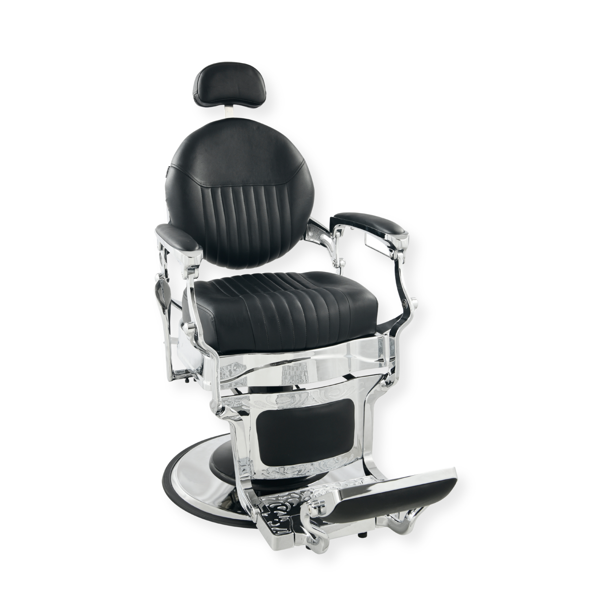 DeltaPro - Barber Chair - DBC006 - Monarch - Silver/Black