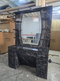 Mirror Station with Lamp Black