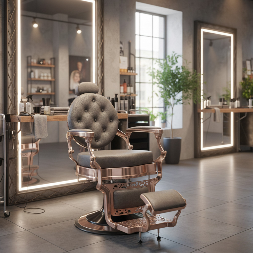 Barber Chair Senior - Rose Bronze/Brown