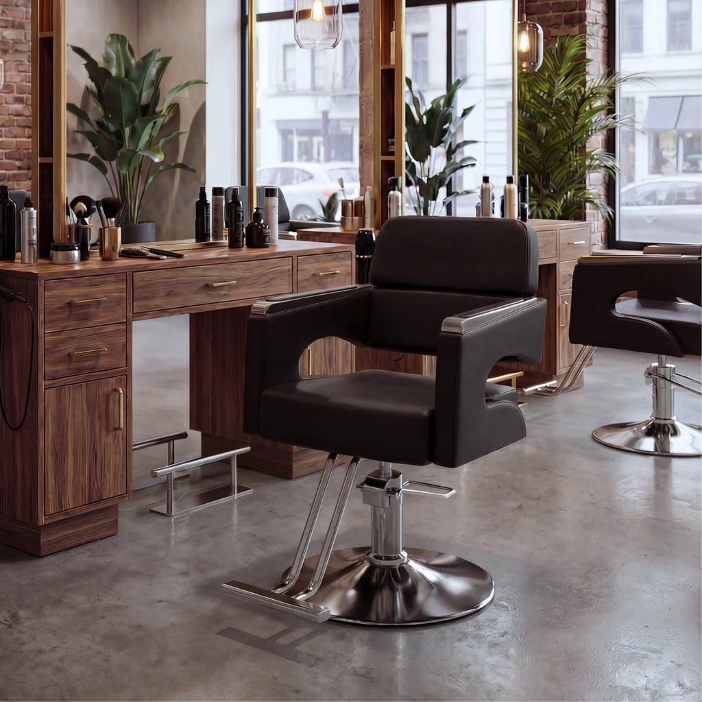 Salon Chair Majesty Black / Silver