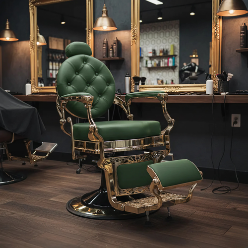 Barber Chair Senior - Gold/Green