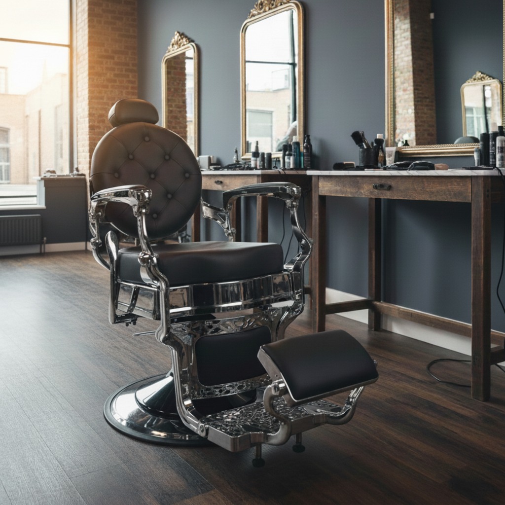 Barber Chair Senior - Silver/Black