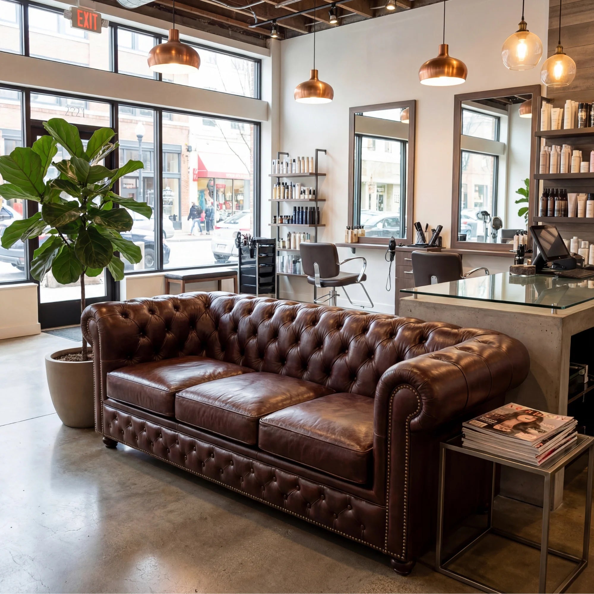 Sofa Chesterfield Brown