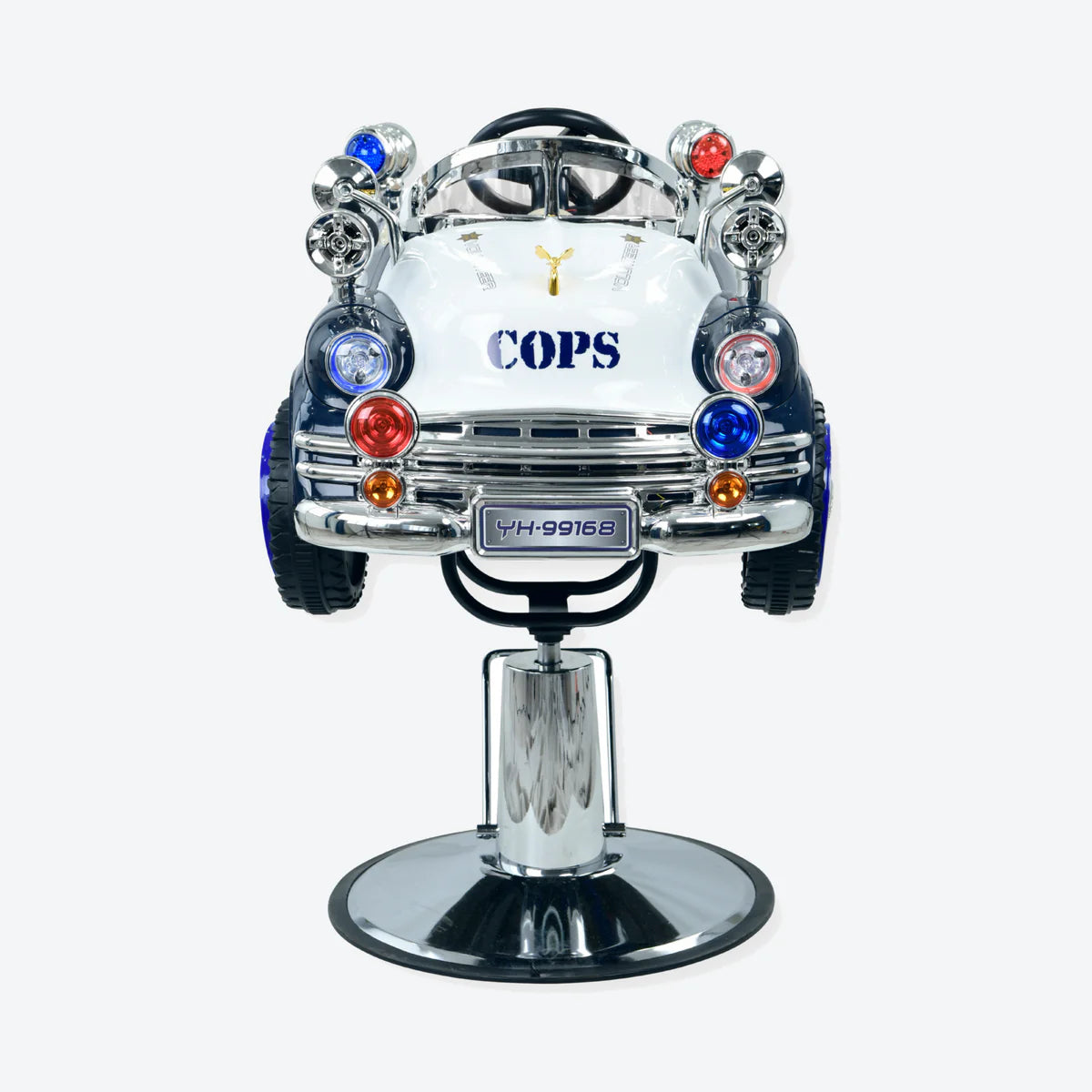 Barber Chair Kids Police Black/White