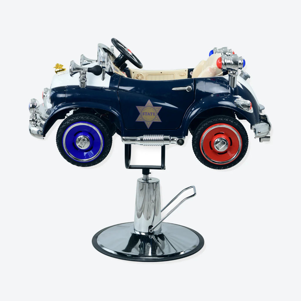 Barber Chair Kids Police Black/White