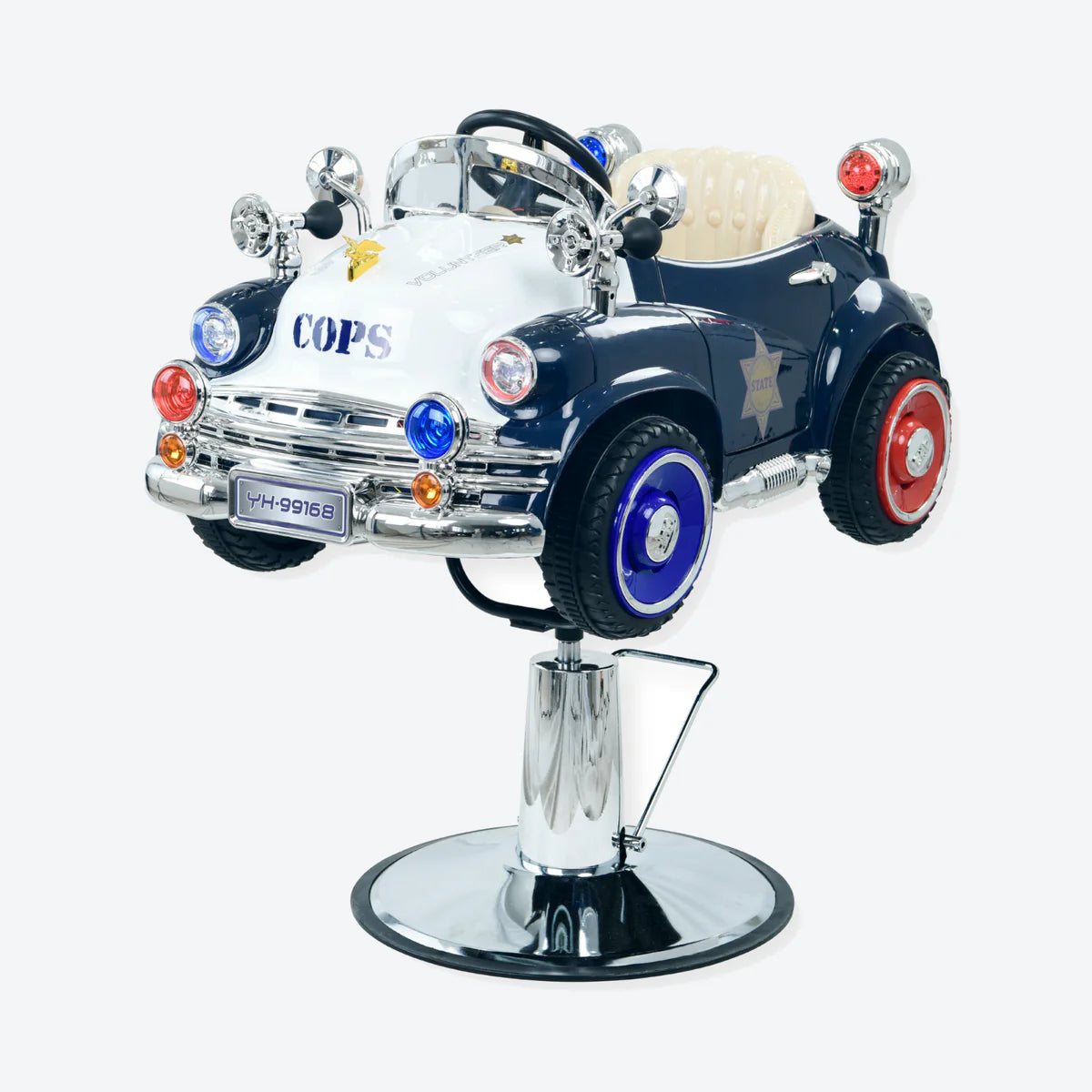 Barber Chair Kids Police Black/White