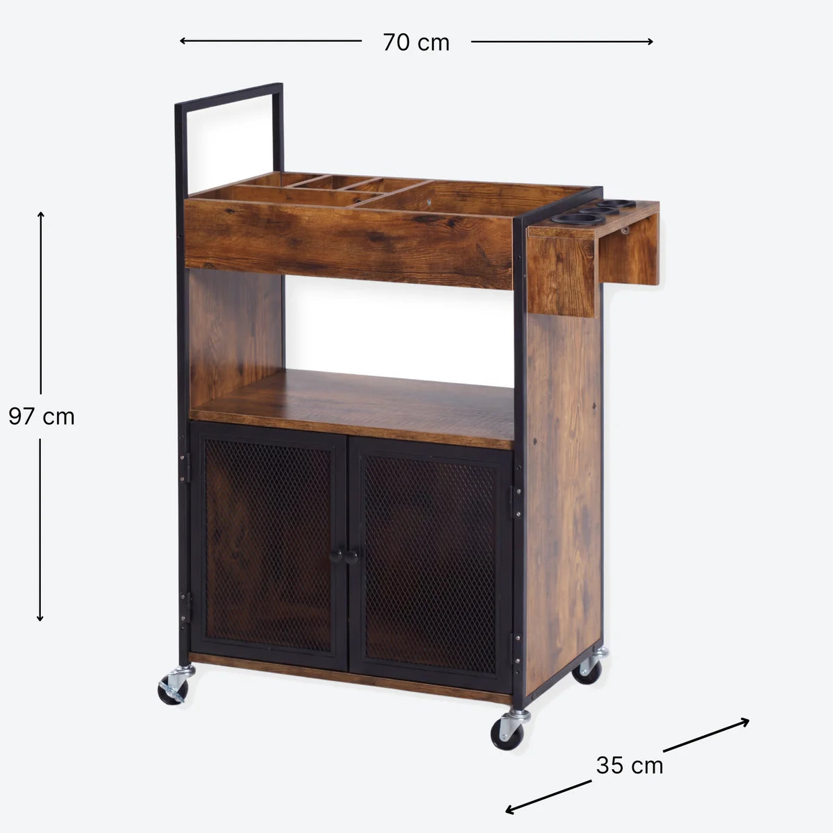 Mobile Barber Workstation - London - Brown