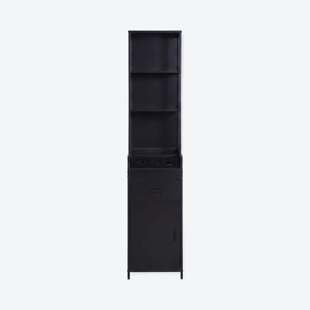 Narrow Display Cabinet - London - Black