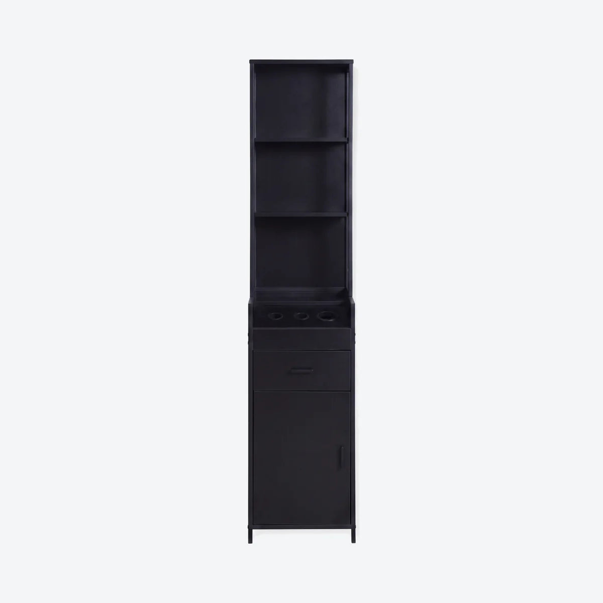 Narrow Display Cabinet - London - Black