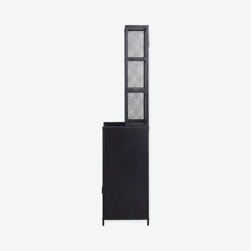 Narrow Display Cabinet - London - Black