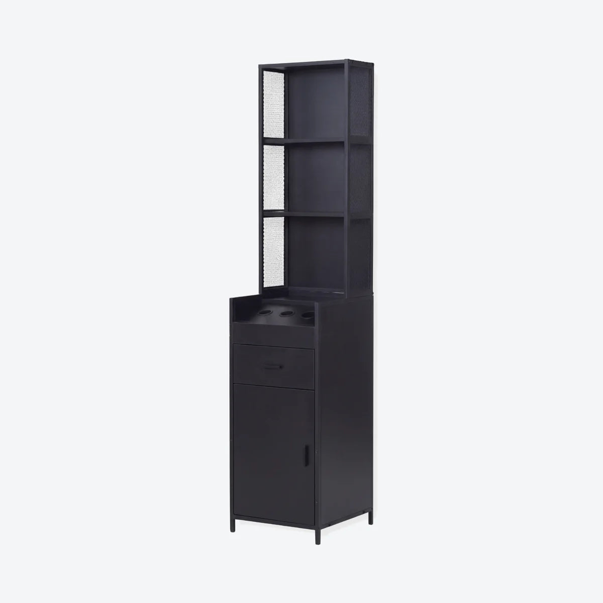 Narrow Display Cabinet - London - Black
