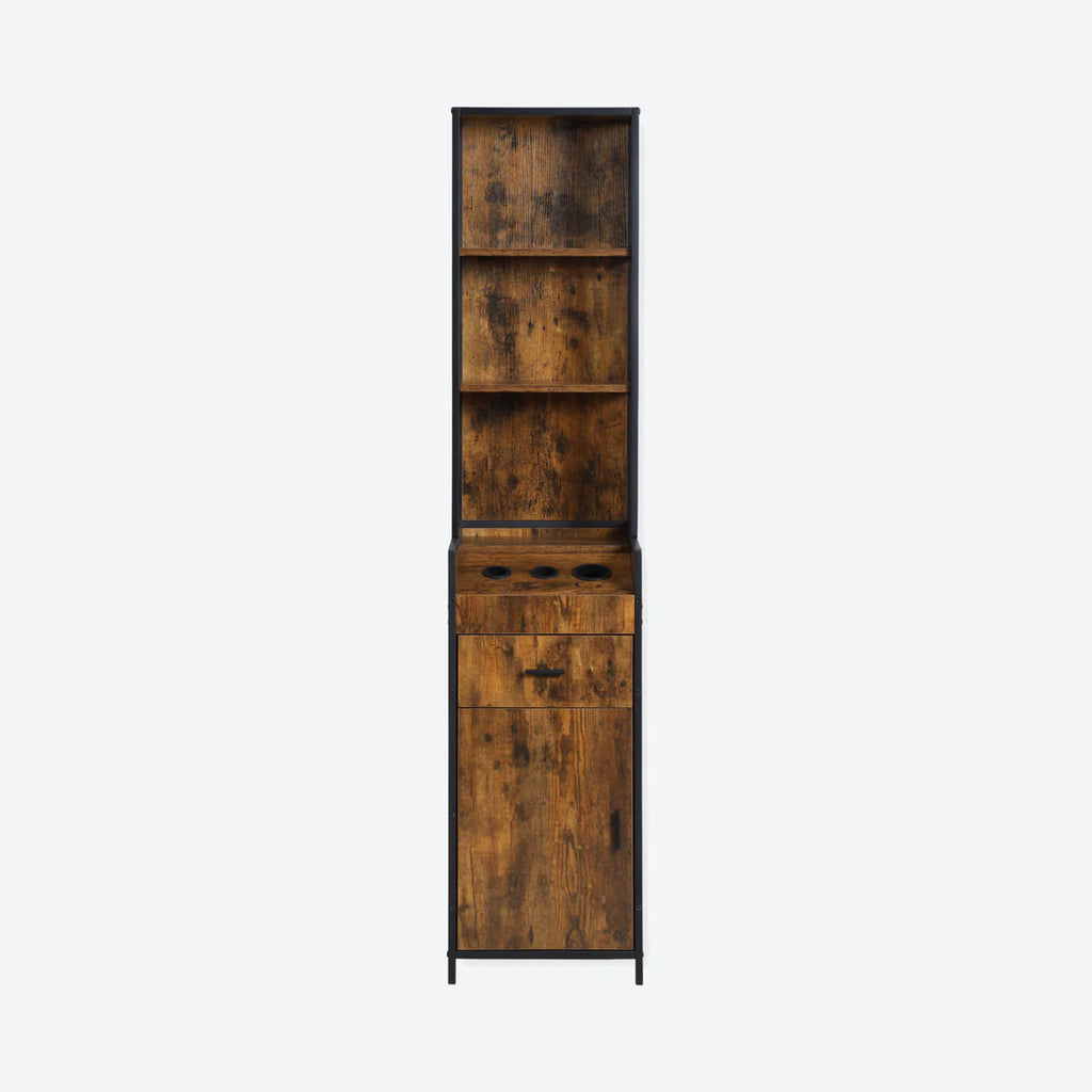 Narrow Display Cabinet - London - Brown