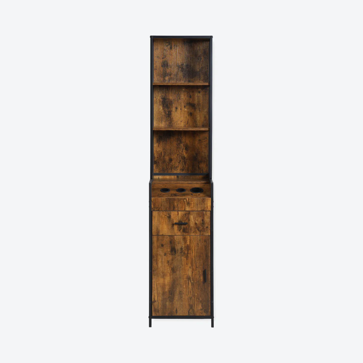 Narrow Display Cabinet - London - Brown