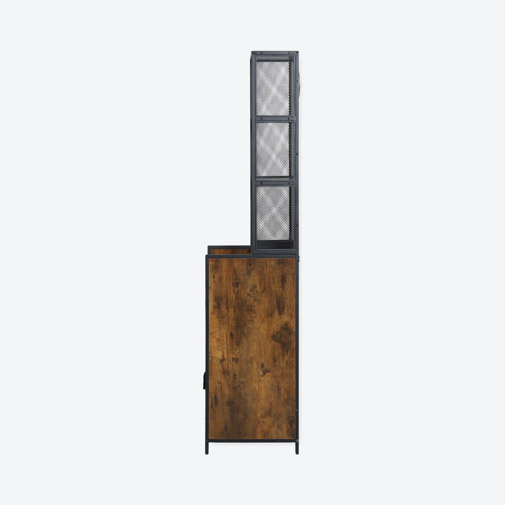 Narrow Display Cabinet - London - Brown