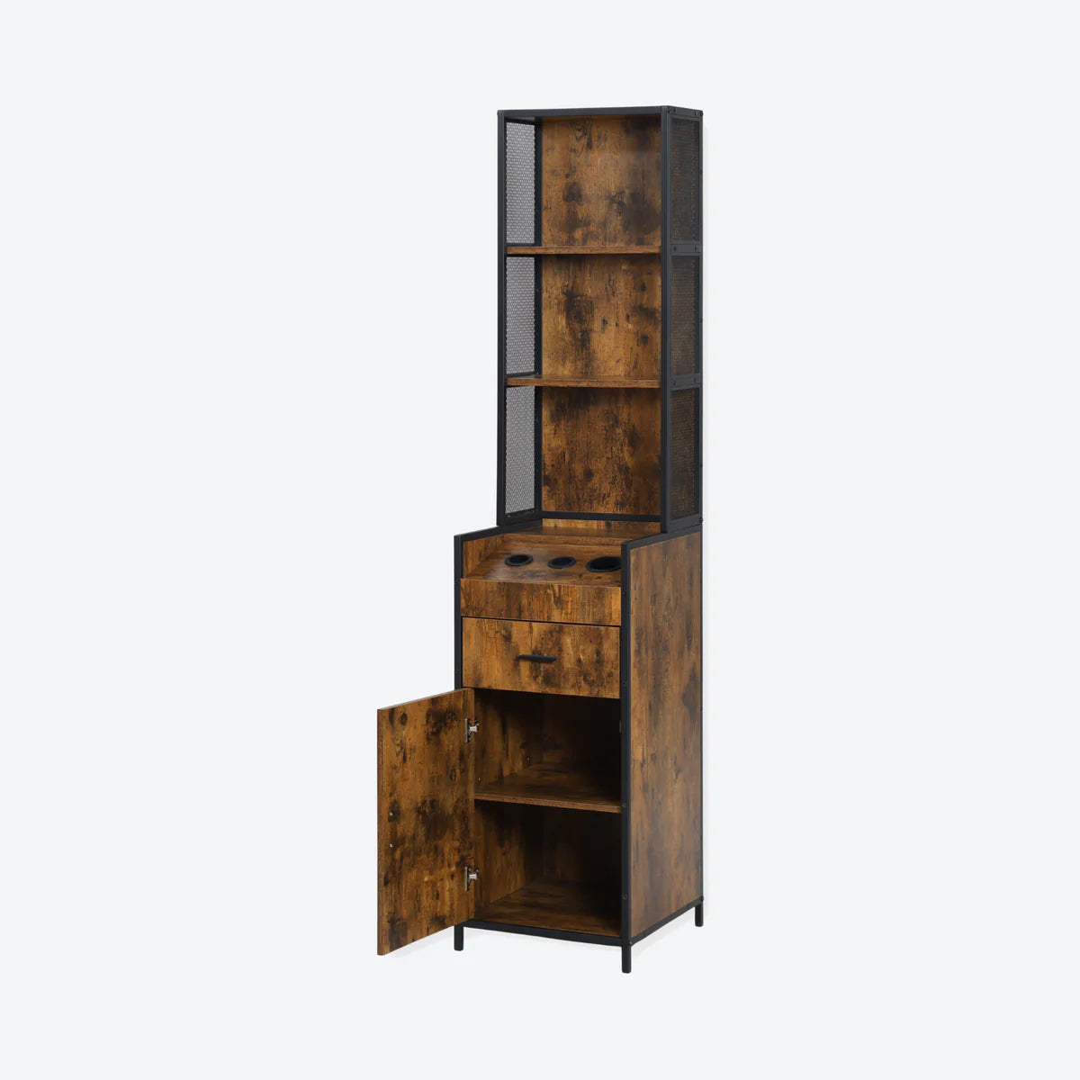 Narrow Display Cabinet - London - Brown