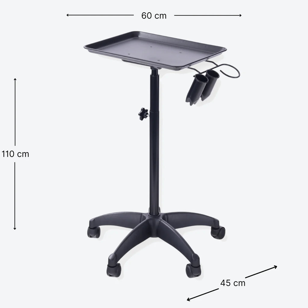 DeltaPro - Salon Tray on Wheels - Black