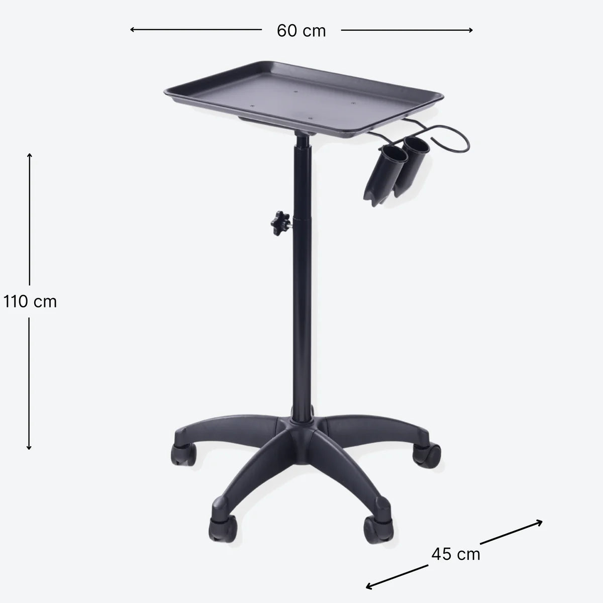 DeltaPro - Salon Tray on Wheels - Black