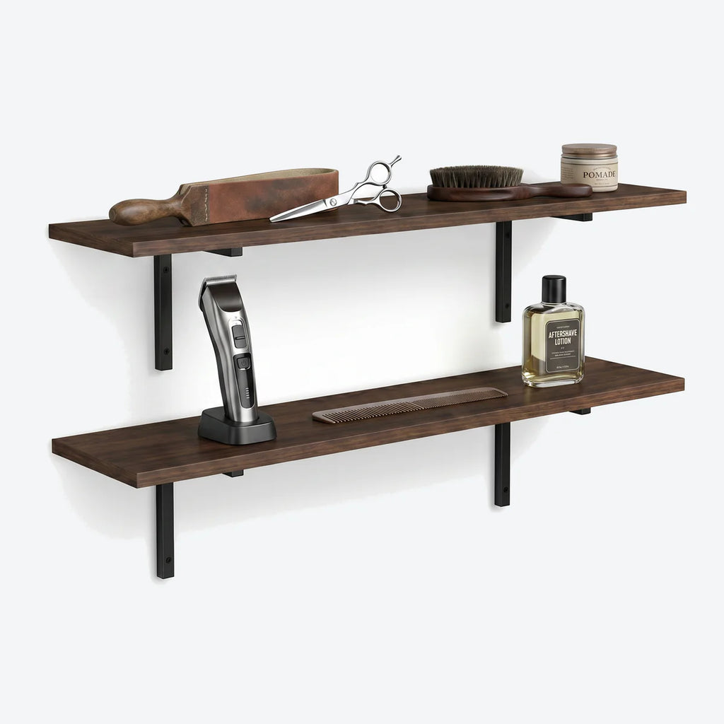 Atelier Shelf Duo Set Black/Wood