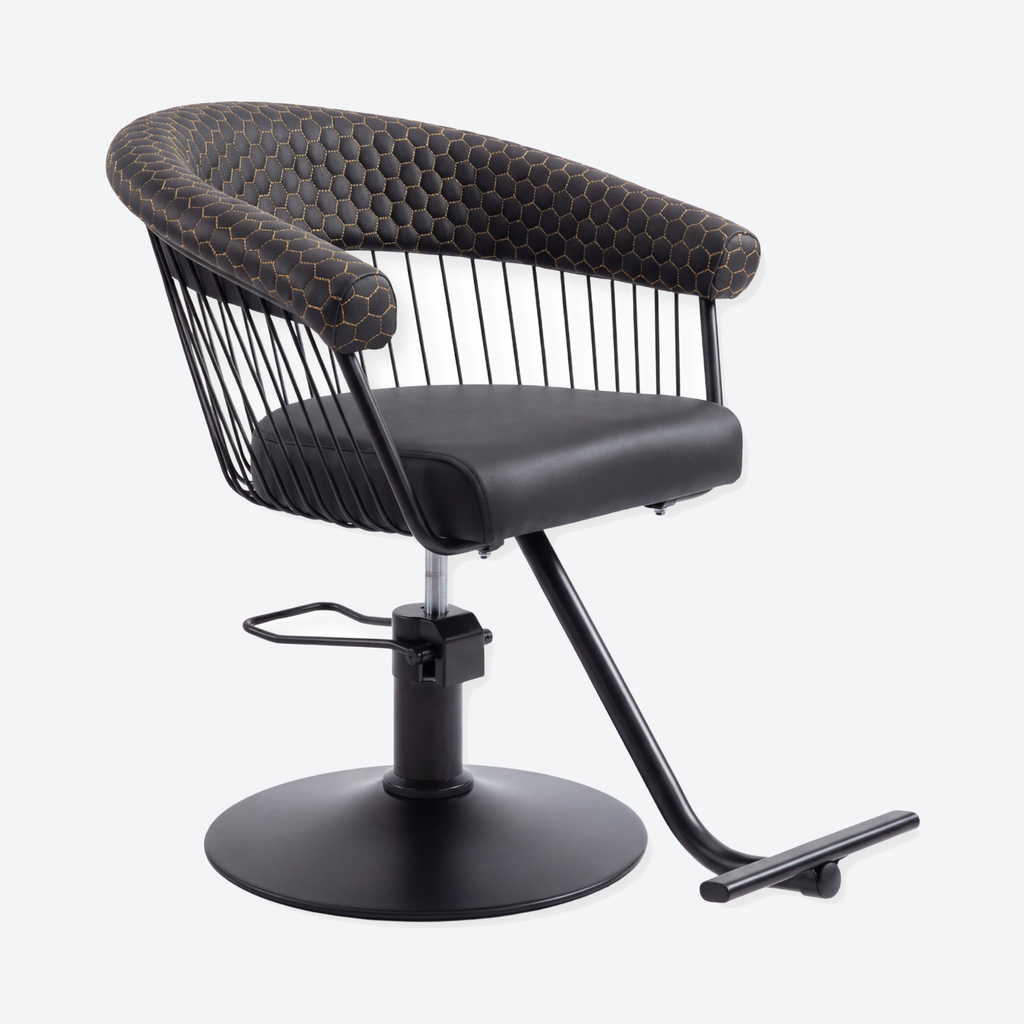 Salon Chair - Queen - Gold/Black