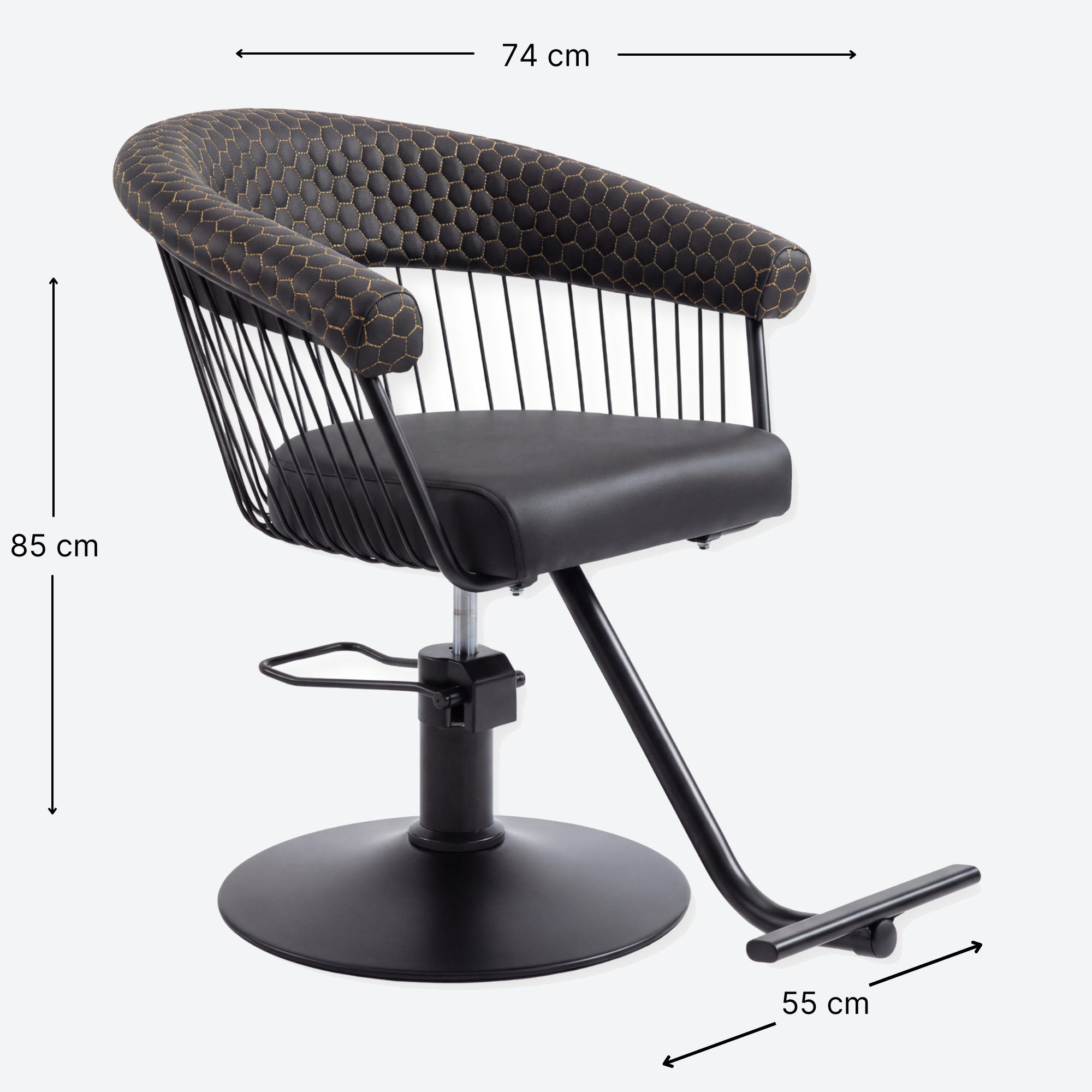 Salon Chair - Queen - Gold/Black